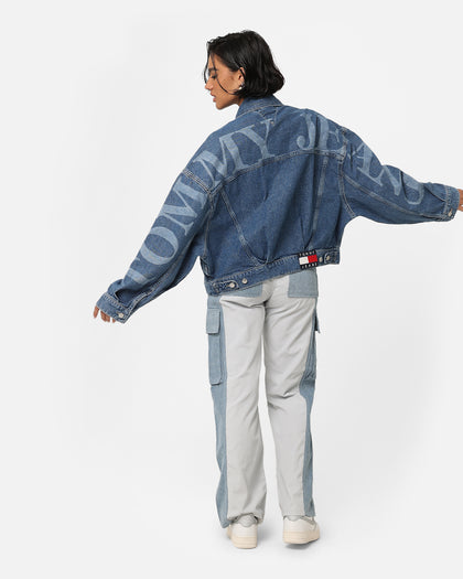 Tommy Jeans Women's Oversized Wide Sleeve Jacket Denim Medium 02