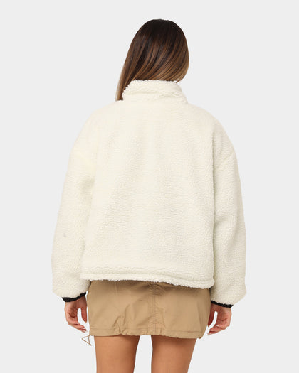 Stussy Women's Reversible Work Sherpa Jacket Black/White