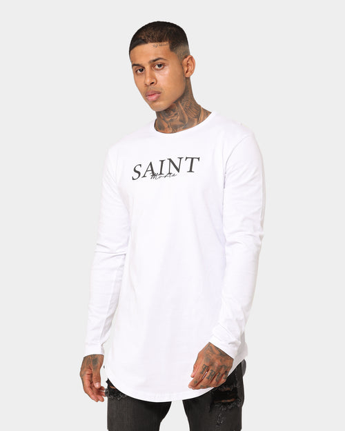 Saint Morta Cursive El Duplo Long Sleeve T-Shirt White/Black
