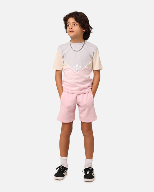 Adidas Kids' Adicolour Shorts and T-Shirt Set Clear Pink