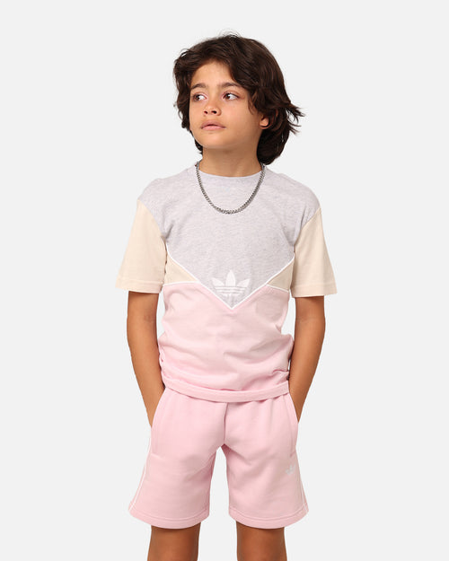 Adidas Kids' Adicolour Shorts and T-Shirt Set Clear Pink