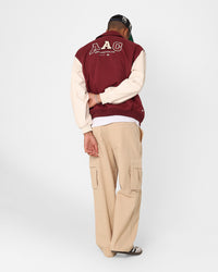 Adidas Metro Varsity Jacket Shadow Red