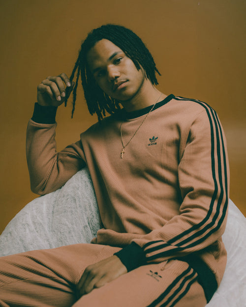 Adidas Adicolour Q2 Waffle Crewneck Clay Strata