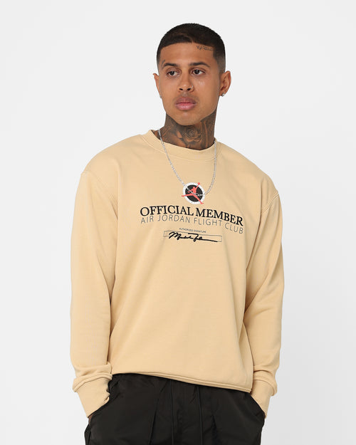 Jordan Flight MVP Lightweight Fleece Crewneck Sesame