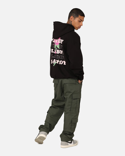 Playboy Rose Stack Hoodie Black