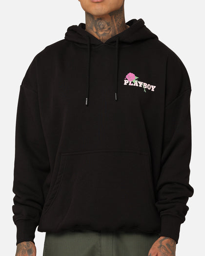 Playboy Rose Stack Hoodie Black