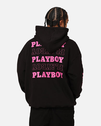 Playboy Side Bunny Stack Hoodie Black
