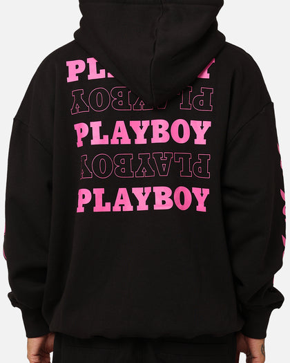 Playboy Side Bunny Stack Hoodie Black