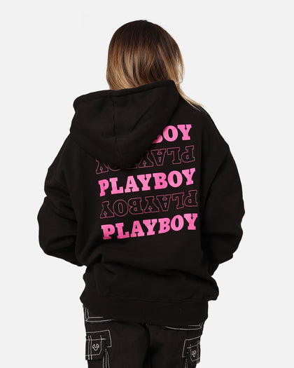 Playboy Side Bunny Stack Hoodie Black