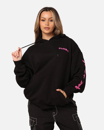 Playboy Side Bunny Stack Hoodie Black