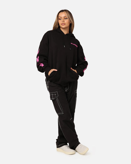 Playboy Side Bunny Stack Hoodie Black