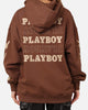 Playboy Side Bunny Stack Hoodie Brown