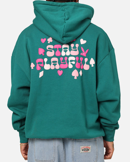 Playboy Stay Playful Hoodie Forest Green
