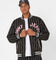 Tommy Jeans Relaxed Pinstripe Bomber Jacket Black