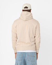 Tommy Jeans Relaxed Pinstripe Hoodie Classic Beige