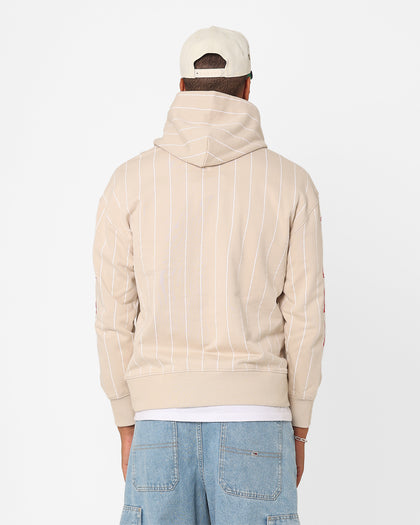 Tommy Jeans Relaxed Pinstripe Hoodie Classic Beige
