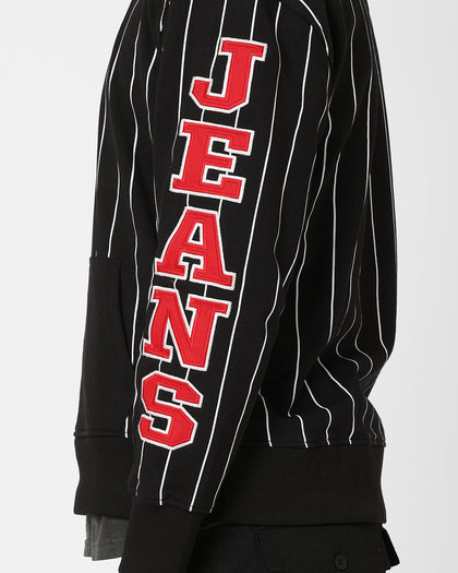 Tommy Jeans Relaxed Pinstripe Hoodie Classic Black