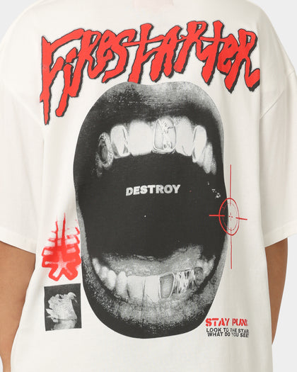 Loiter Firestarter Vintage T-Shirt Off White