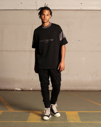 Saint Morta Box Panel T-Shirt Black