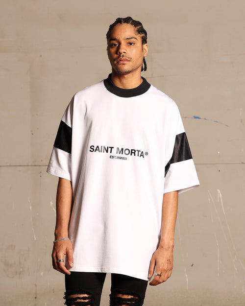 Saint Morta Box Panel T-Shirt White