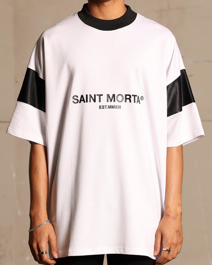 Saint Morta Box Panel T-Shirt White