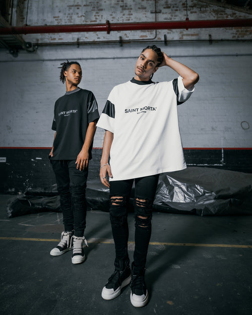 Saint Morta Box Panel T-Shirt White