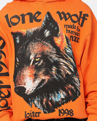 Loiter Lone Wolf Hoodie Orange