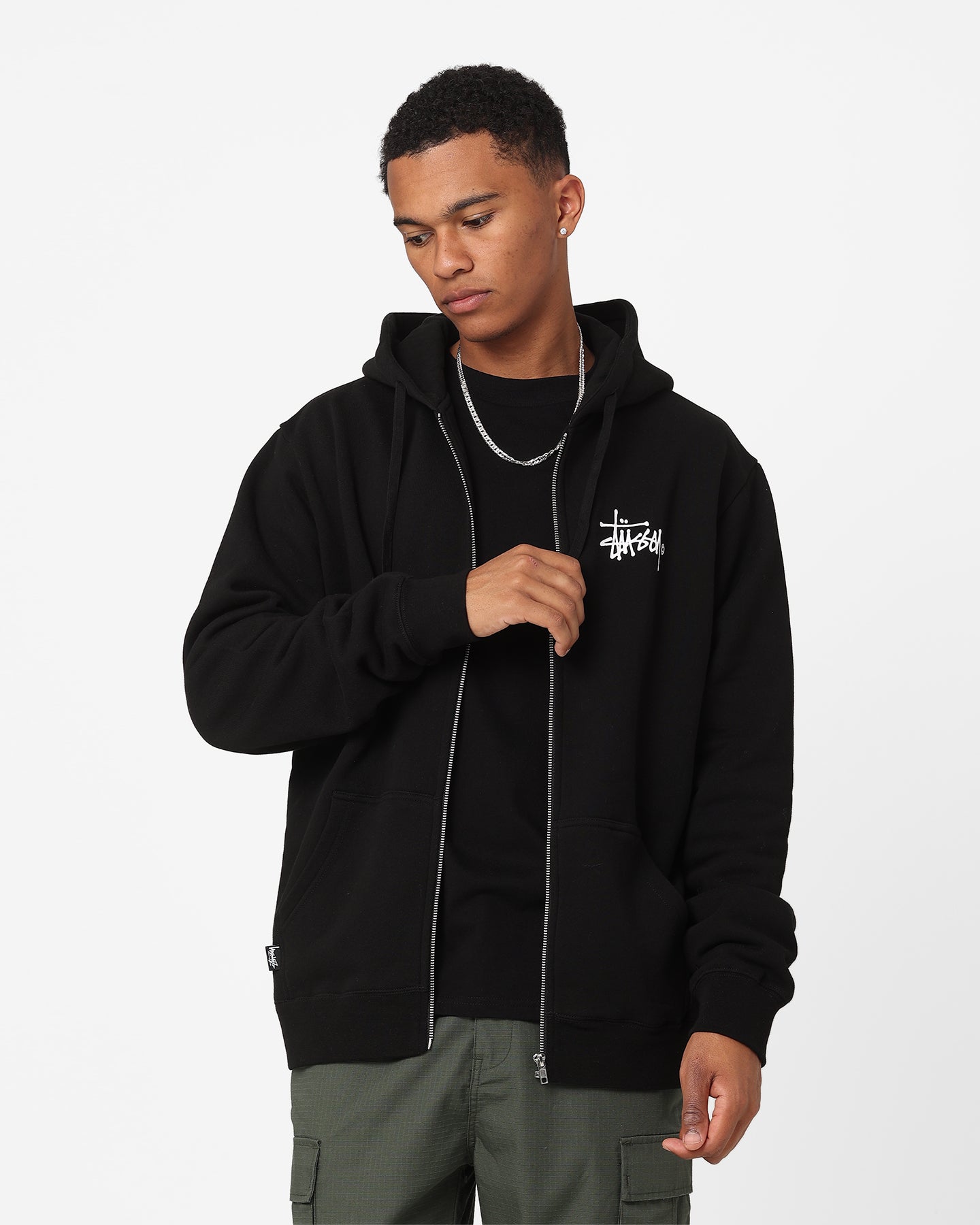 Stussy Shadow Graffiti Zip Hoodie Black | Culture Kings NZ