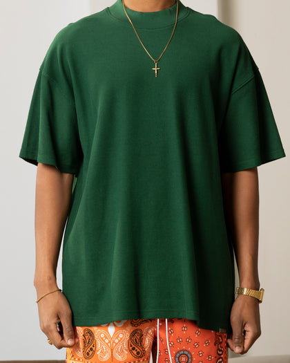Carre Terry Oversized T-Shirt Forest Green