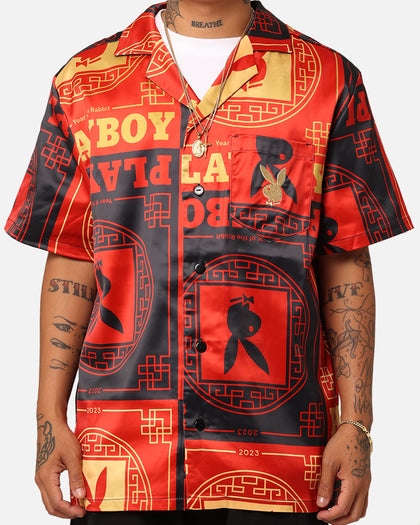 Playboy Year Of The Rabbit Button Up Shirt Black