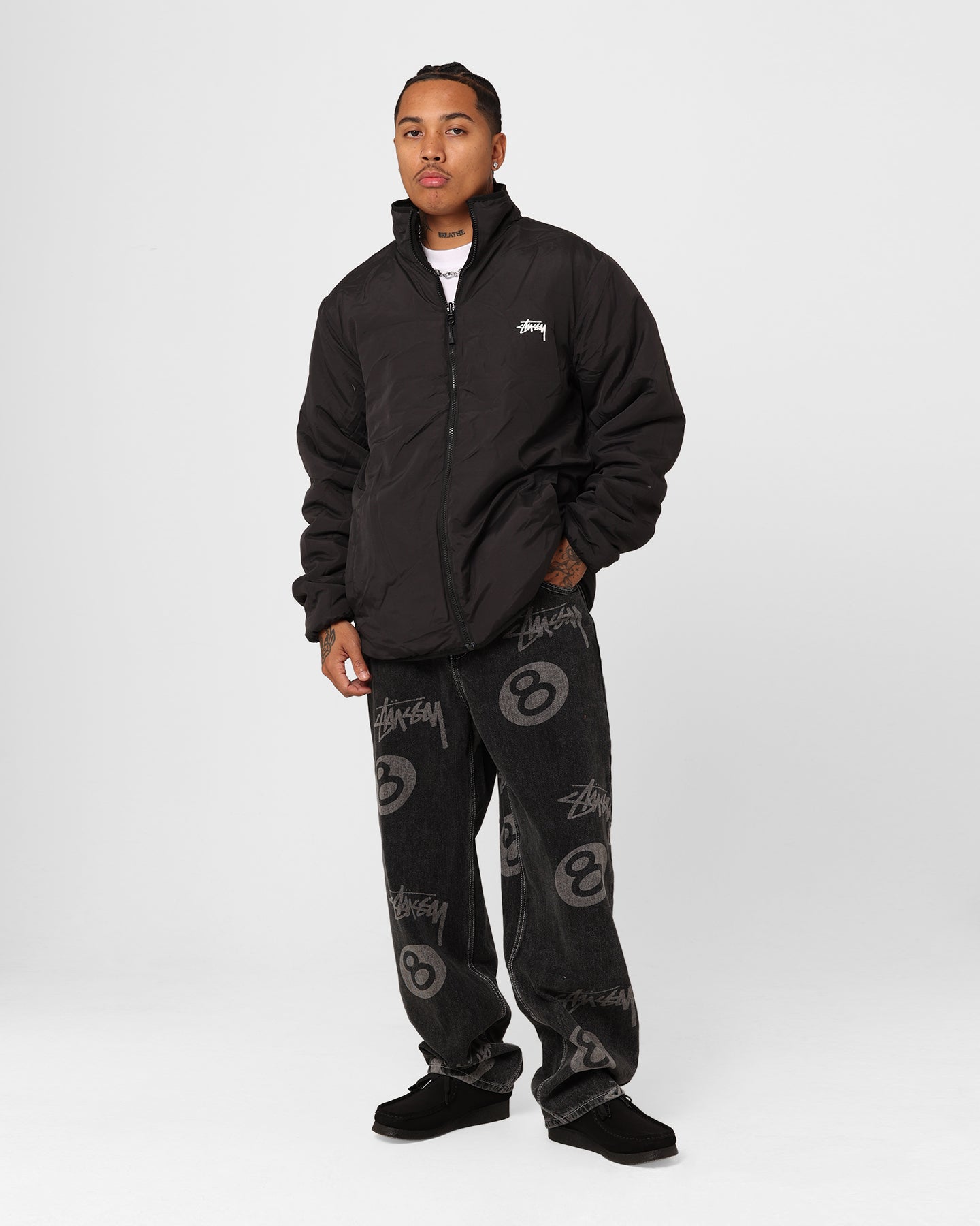 Stussy Dragon Sherpa Jacket Black | Culture Kings NZ