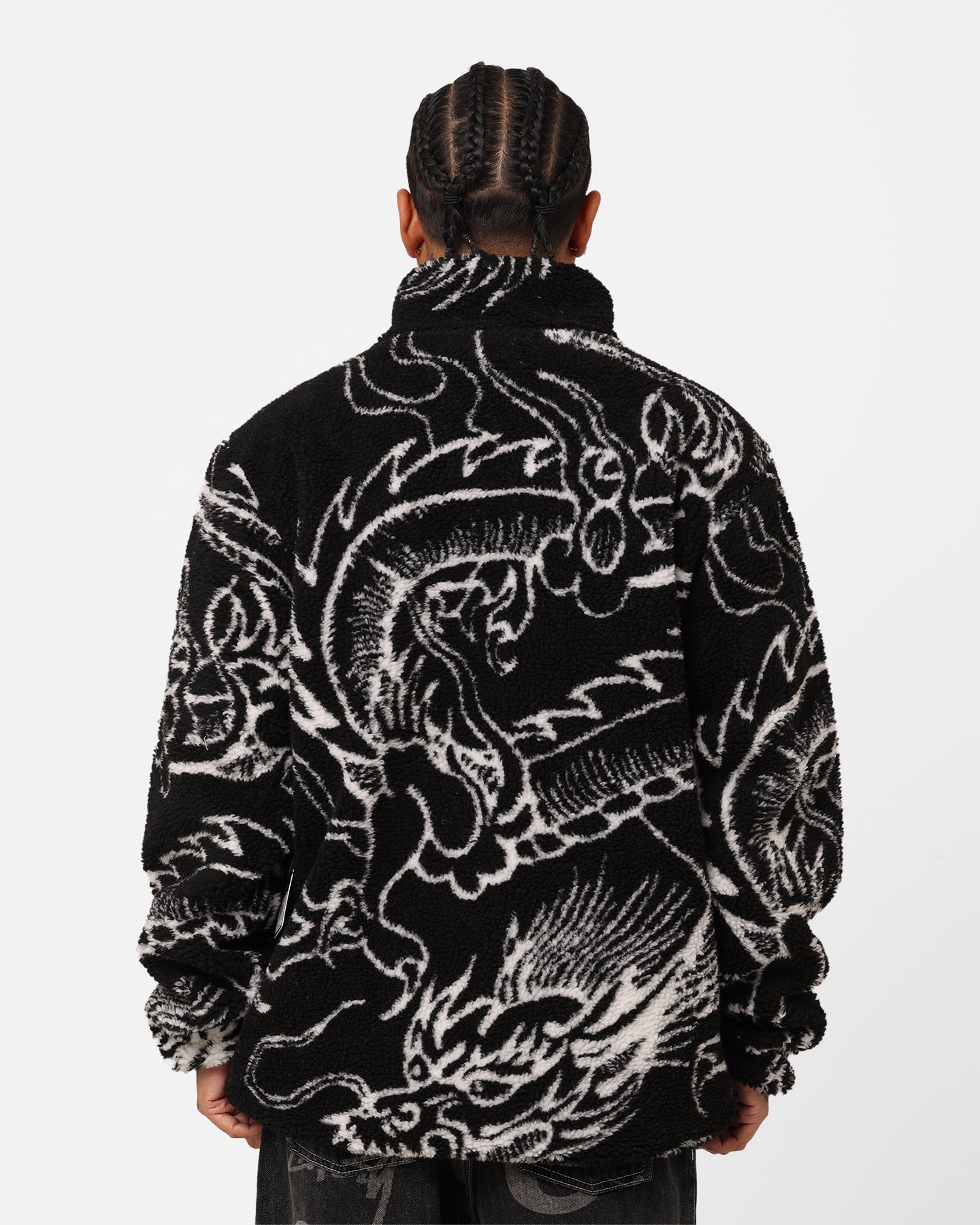 Stussy Dragon Sherpa Jacket Black | Culture Kings NZ