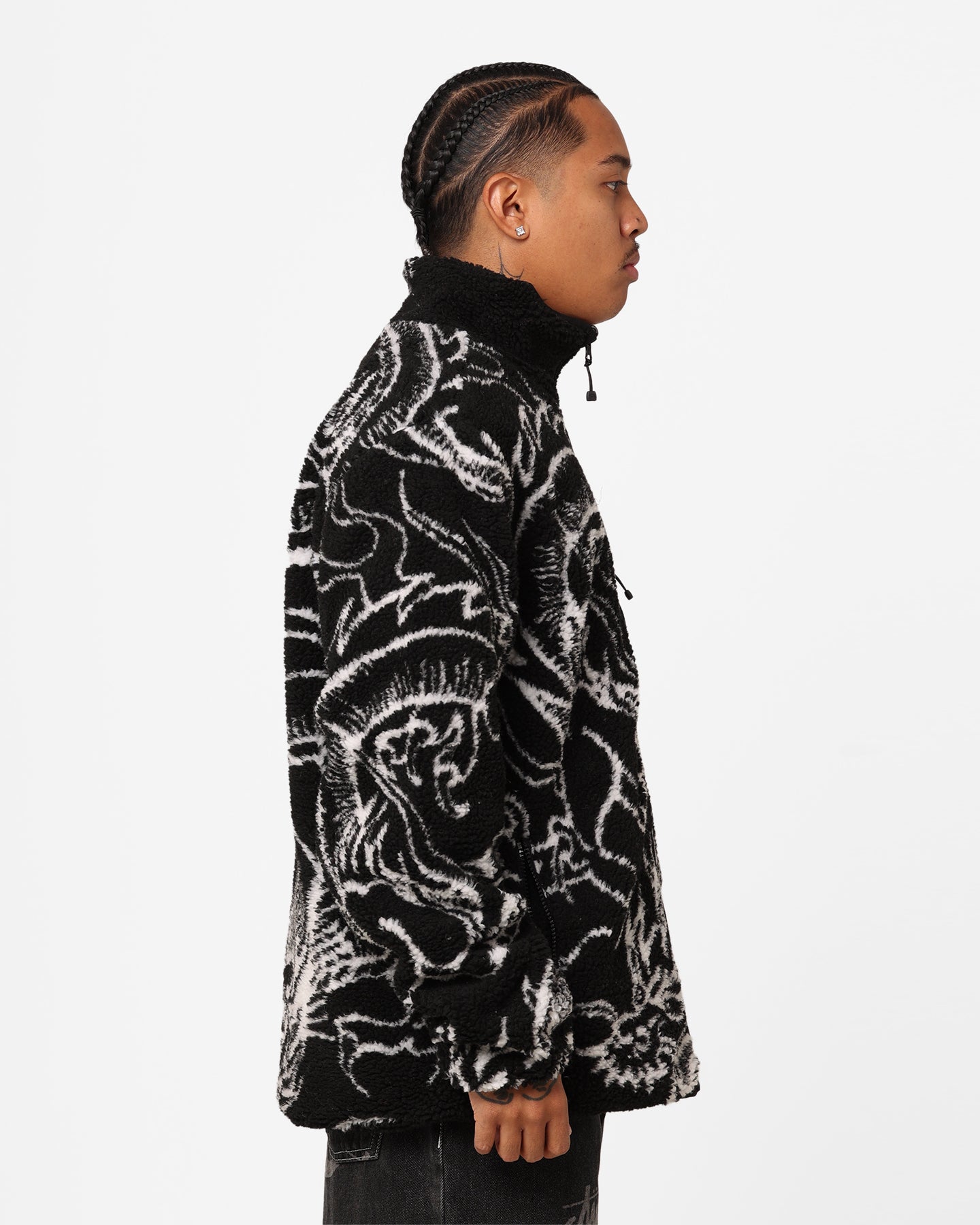 Stussy Dragon Sherpa Jacket Black | Culture Kings NZ