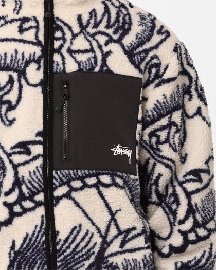 Stussy Dragon Sherpa Jacket Natural Culture Kings NZ
