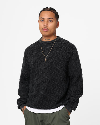 Stussy Strand Knit Crewneck Black