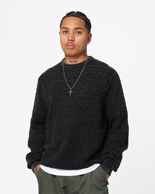 Stussy Strand Knit Crewneck Black