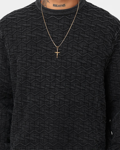 Stussy Strand Knit Crewneck Black