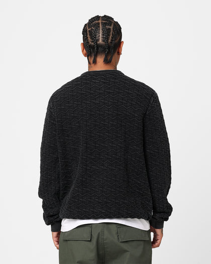 Stussy Strand Knit Crewneck Black