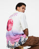 Loiter Mountain Range Button Up T-Shirt Off White