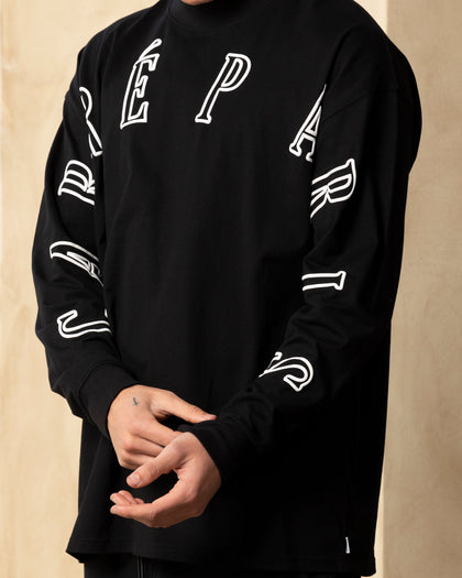 Carre Global Oversized Long Sleeve T-Shirt Black