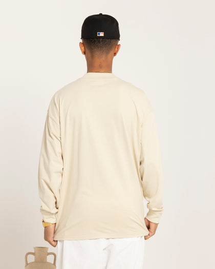 Carre Global Oversized Long Sleeve T-Shirt Light Stone