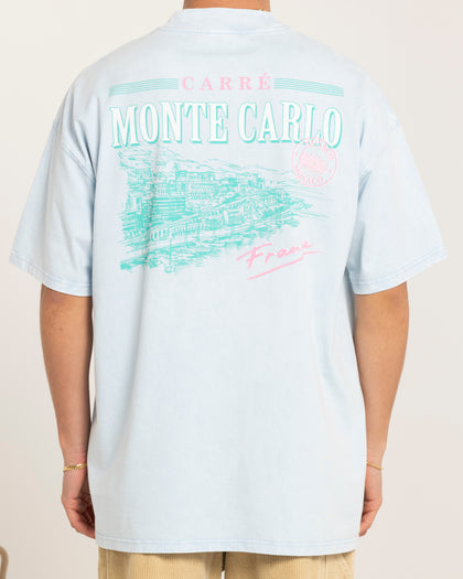 Carre Monte Carlo Oversized T-Shirt Light Blue