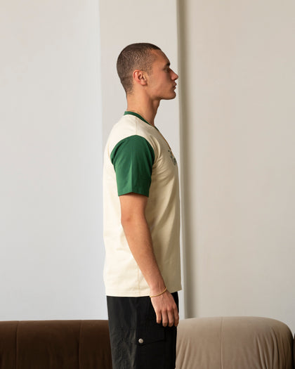 Carre Script Two Tone T-Shirt Off White
