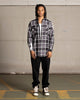 Saint Morta Patriot Long Sleeve Flannel Shirt Black/Grey