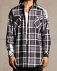 Saint Morta Patriot Long Sleeve Flannel Shirt Black/Grey