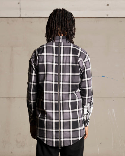Saint Morta Patriot Long Sleeve Flannel Shirt Black/Grey