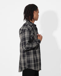 Saint Morta Mulberry Long Sleeve Flannel Shirt Khaki Green