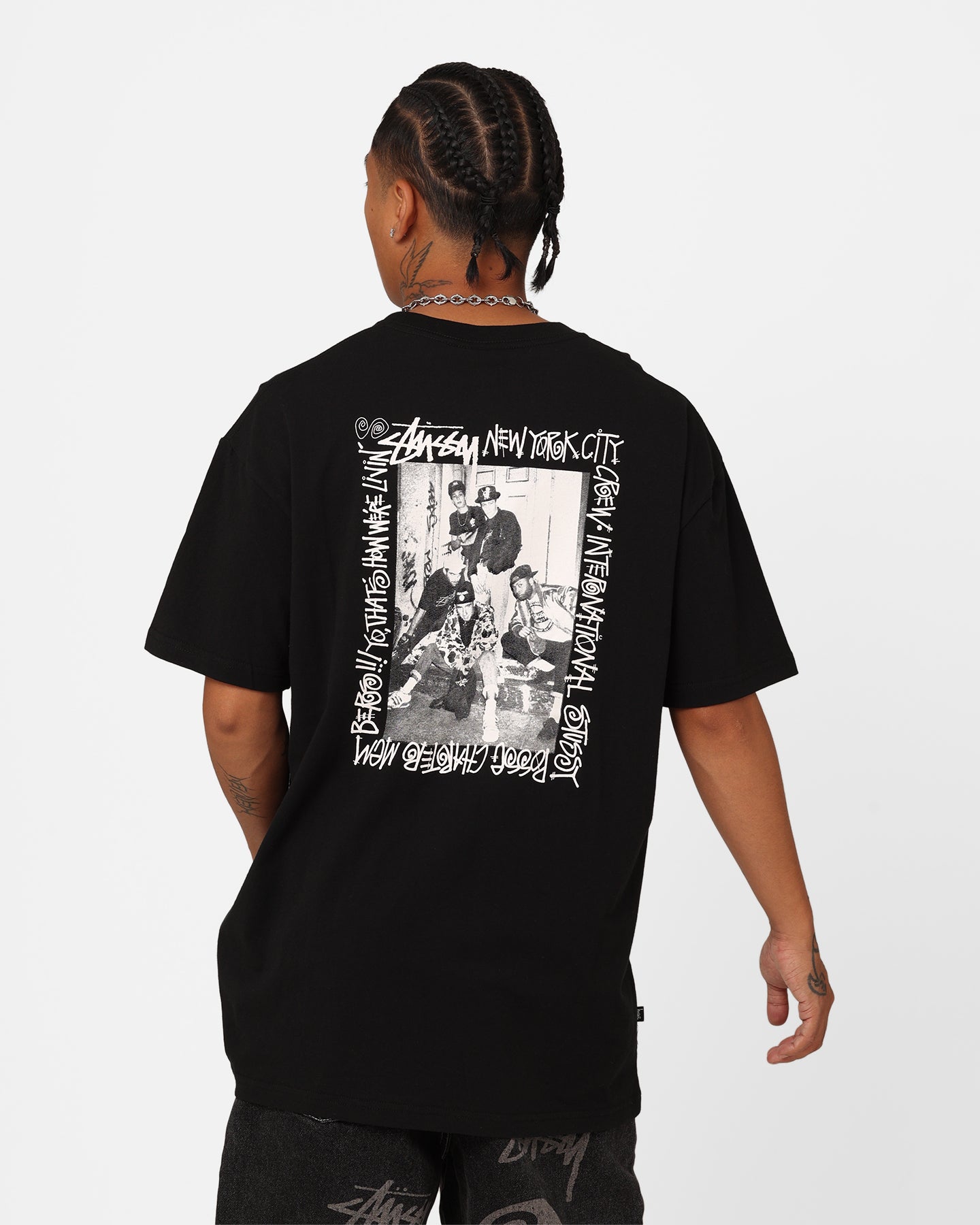 Stussy NYC Crew T-Shirt Black | Culture Kings NZ