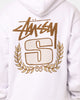 Stussy S Wreath Hoodie White
