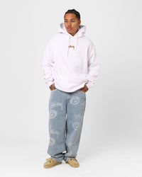 Stussy S Wreath Hoodie White